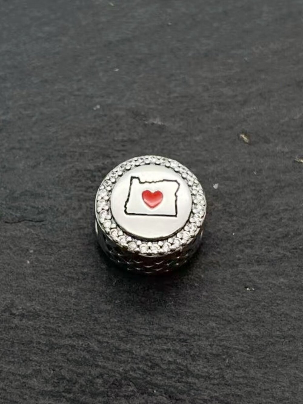 Pandora Oregon Map Exclusive Bead Charm Sterling Silver Jewelry